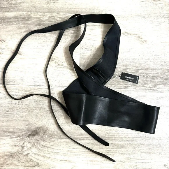 Express | Accessories | Express Black Faux Leather Belt  display picture 3